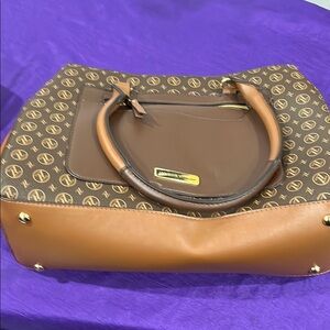 Brown Monogram Tote Bag